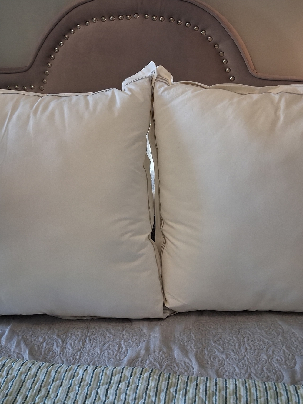Hotel Collection White/Silver Euro Shams - Pair